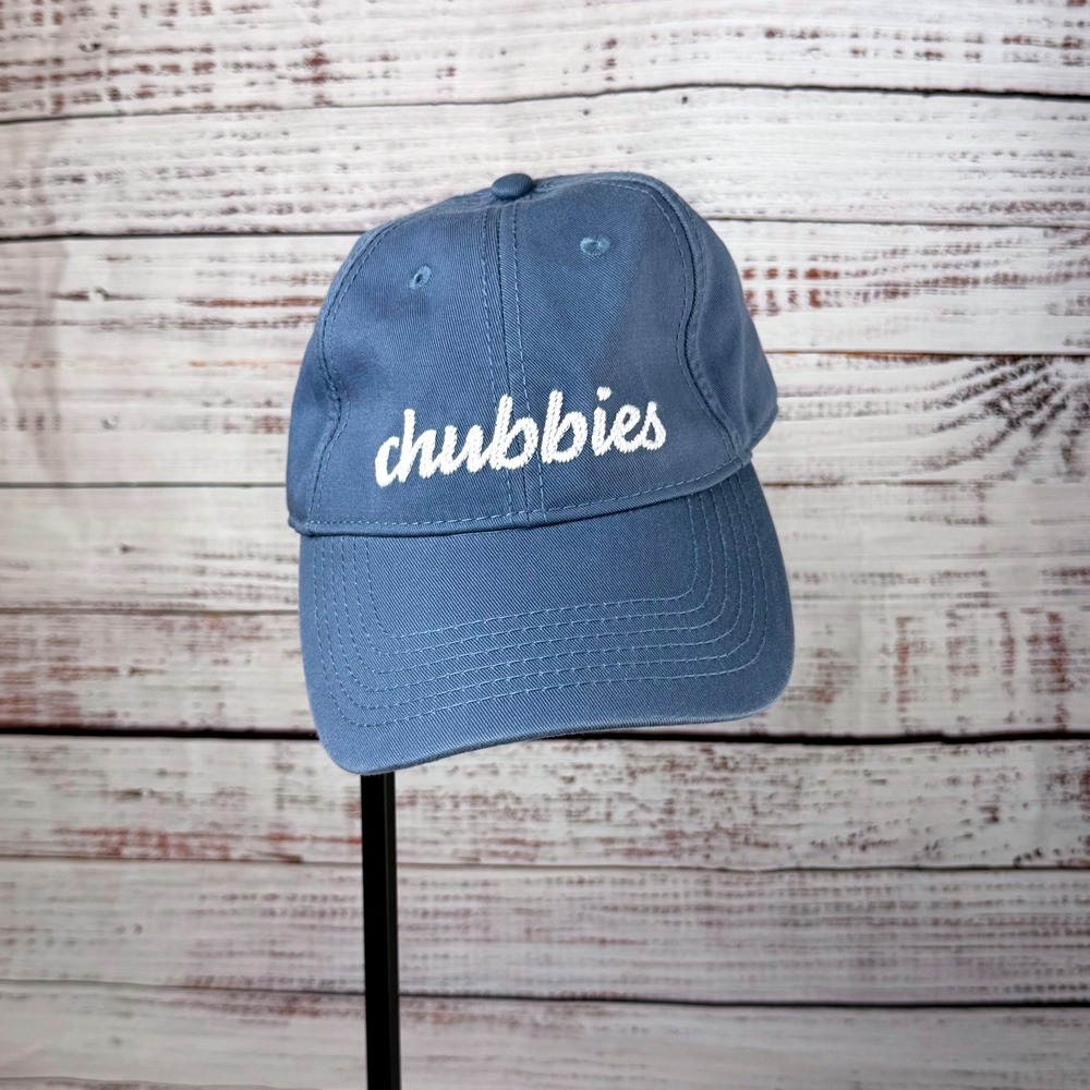 Harding-Lane for Chubbies Mens Slate Blue‎ Embroidered Logo Baseball Cap Hat OS